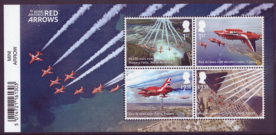(image for) MS(TBC) 2024 Red Arrows barcoded miniature sheet